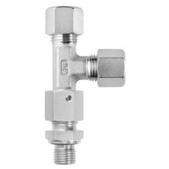 Adjustable L fittings with taper and O-ring 