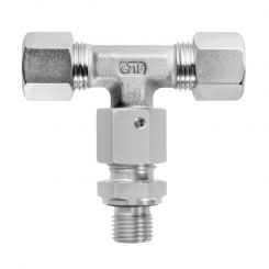 Adjustable T fittings with taper and O-ring 